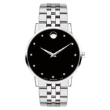 Movado Museum, Stainless Steel Case, Black Dial, Stainless Steel Bracelet, Men