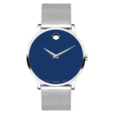 Movado Museum, Stainless Steel Case, Blue Dial, Stainless Steel Bracelet, Men