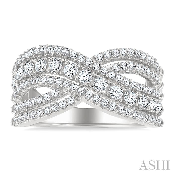 Criss Cross Bold Diamond Fashion Band