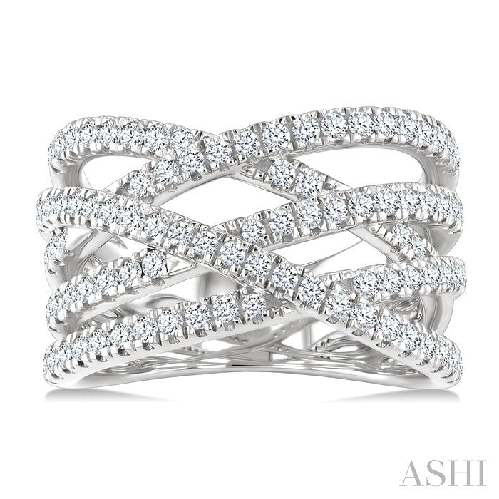 Criss Cross Bold Diamond Fashion Band