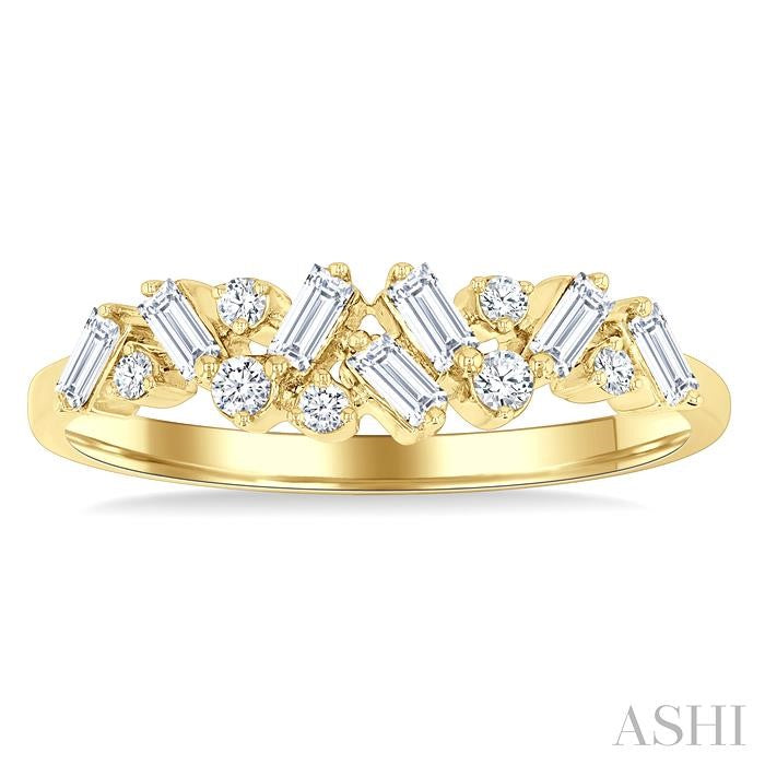 Stackable Scatter Baguette Diamond Fashion Band