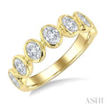 7 Stone Oval Shape Bezel Set Diamond Band