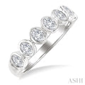 7 Stone Oval Shape Bezel Set Diamond Band