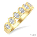 7 Stone Oval Shape Bezel Set Diamond Band
