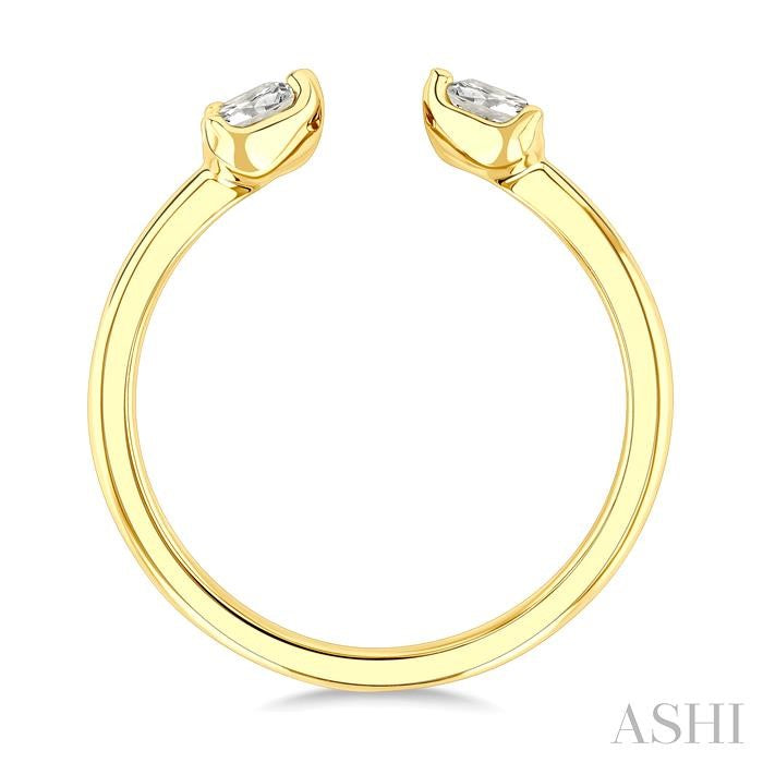 Triple Heart Diamond Fashion Open Ring