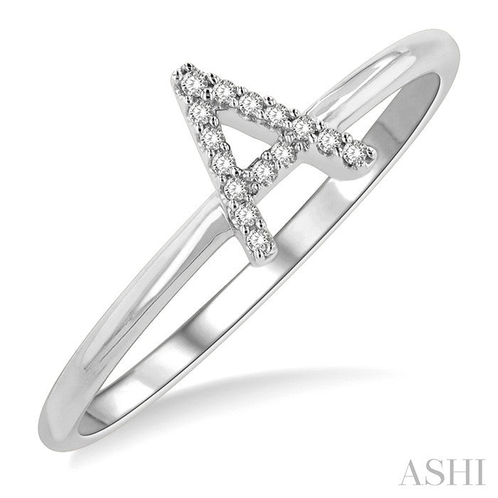 Block 'A' Initial Diamond Ring