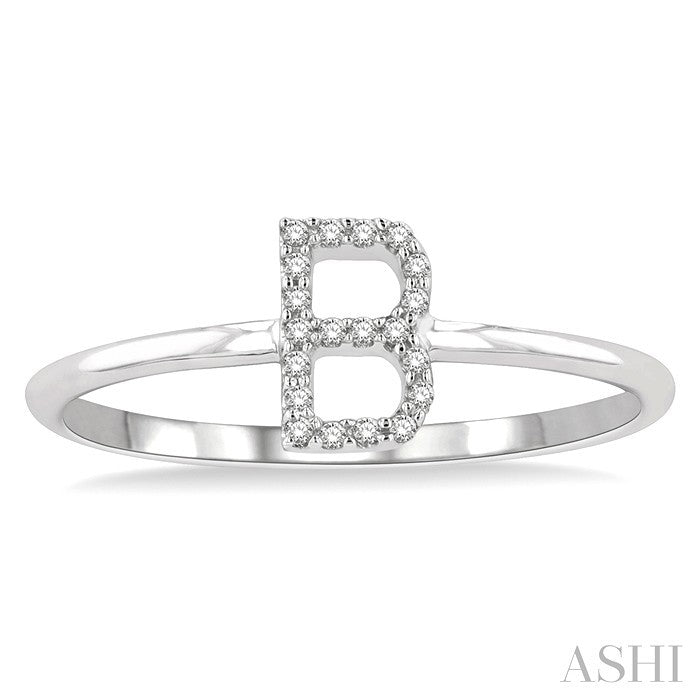 Block 'B' Initial Diamond Ring