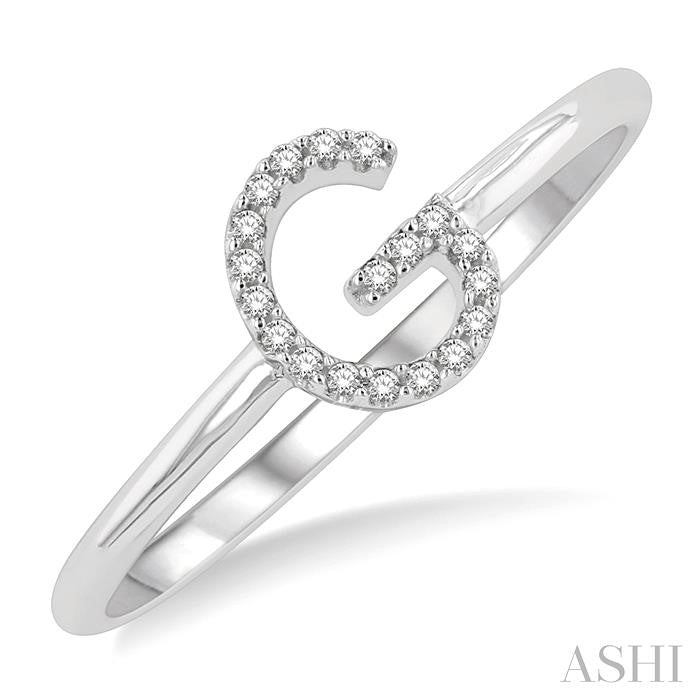 Block 'G' Initial Diamond Ring