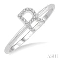 Block 'R' Initial Diamond Ring