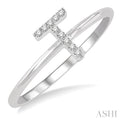 Block 'T' Initial Diamond Ring