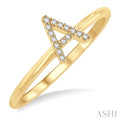 Block 'A' Initial Diamond Ring