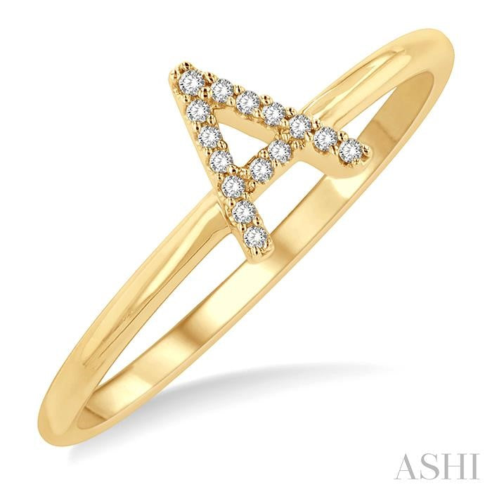 Block 'A' Initial Diamond Ring