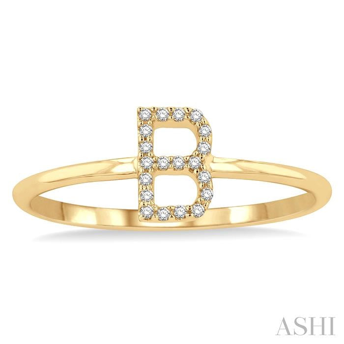 Block 'B' Initial Diamond Ring