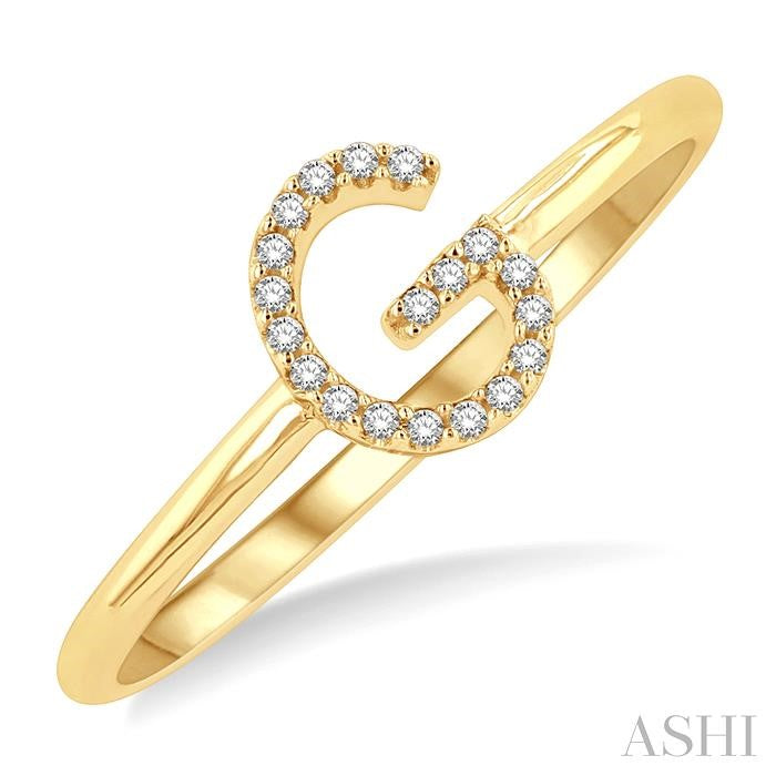 Block 'G' Initial Diamond Ring