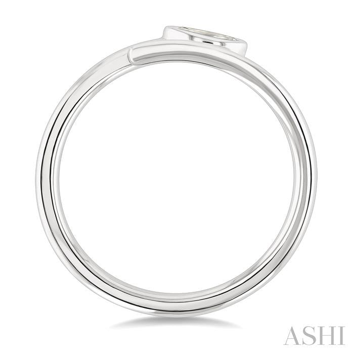 Marquise Shape Bezel Bypass Diamond Fashion Ring