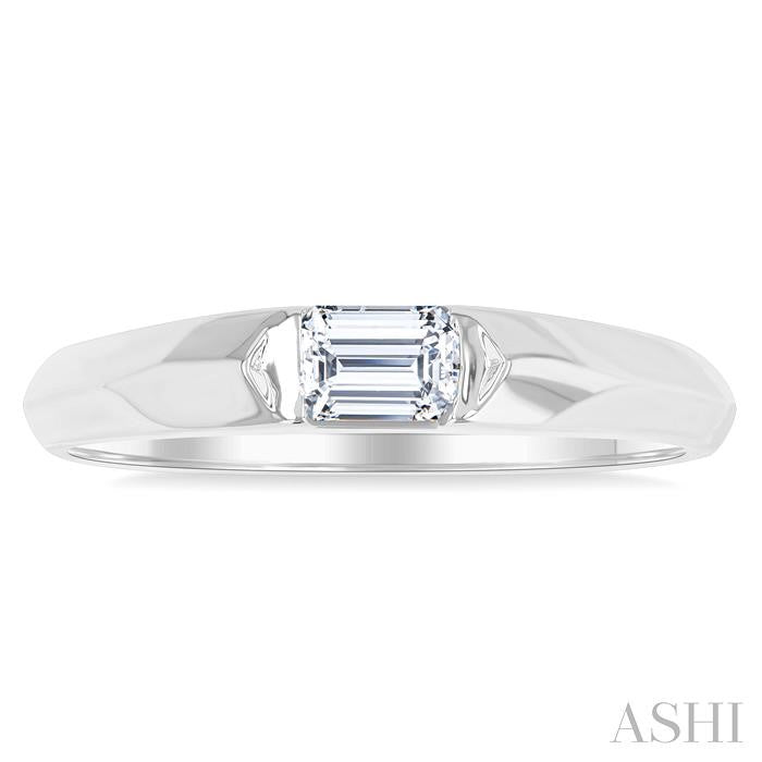 Emerald Shape East-West Diamond Ring
