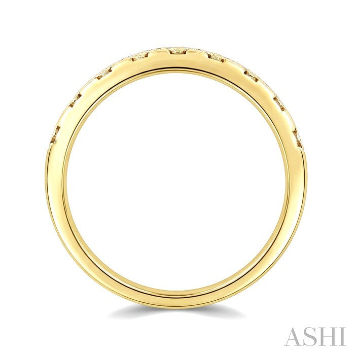 Clover Honeycomb Diamond Fashion Band