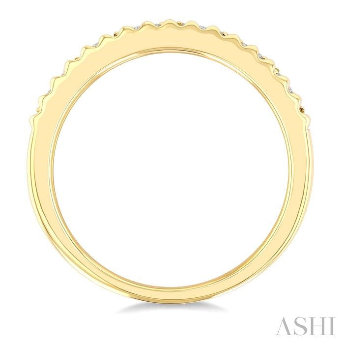 Ribbed Diamond Fashion Band