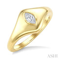 Golden Glow Marquise Shape Diamond Fashion Signet Ring