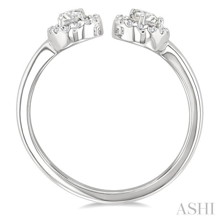 Toi Et Moi Halo Diamond Fashion Open Ring