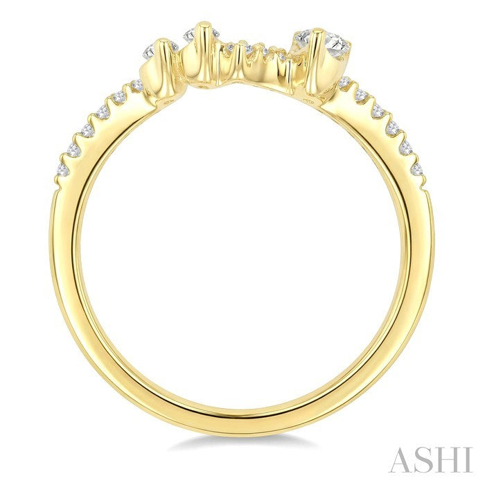 Mixed Shape Chevron Diamond Ring