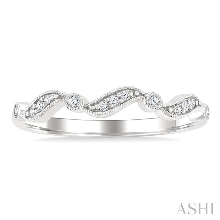 Wave Diamond Stackable Band