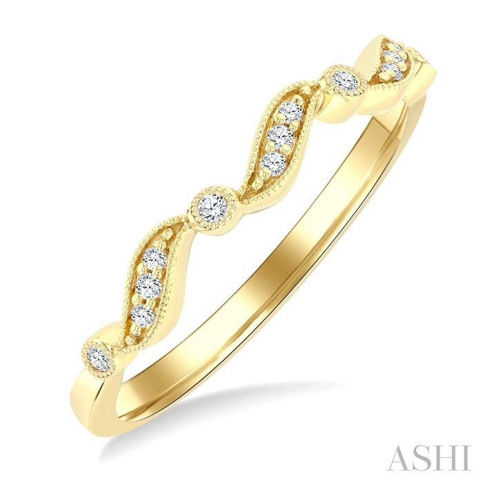 Wave Diamond Stackable Band