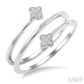 Clover Coil Diamond Fashion Ring
