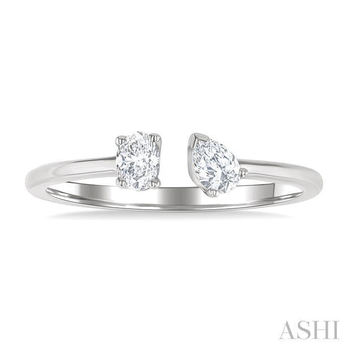 Toi Et Moi Diamond Fashion Open Ring