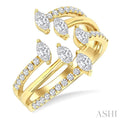 Marquise Shape Diamond Fashion Open Ring