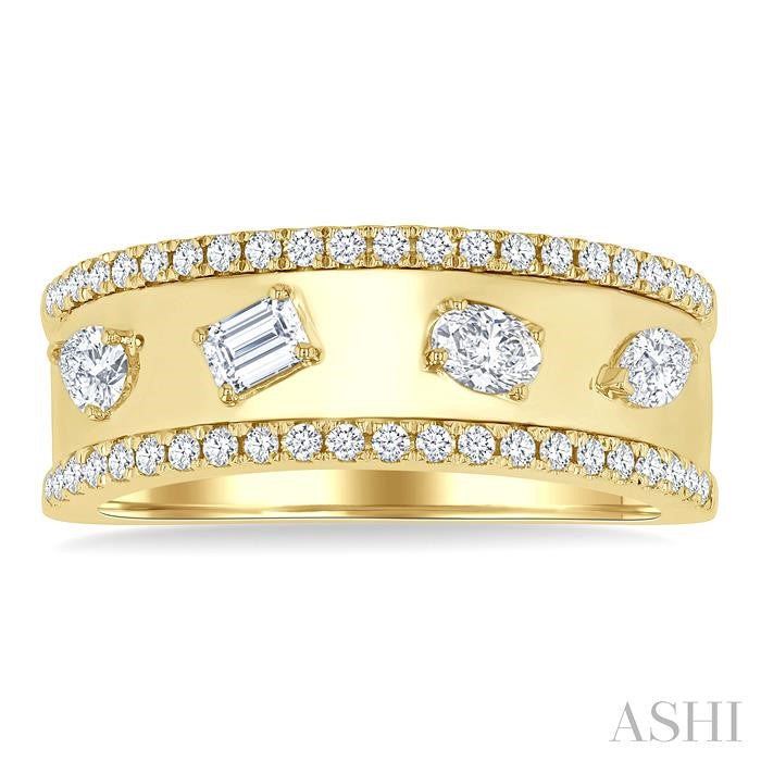 Bold Mixed Shape Diamond Fashion Band
