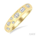 Mixed Shape Bezel Set Diamond Fashion Band