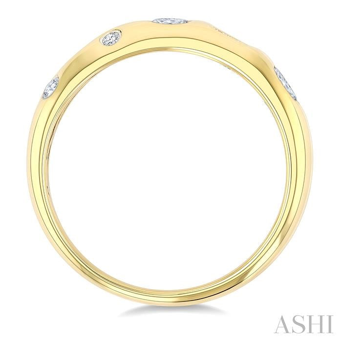Mixed Shape Bezel Set Diamond Fashion Band