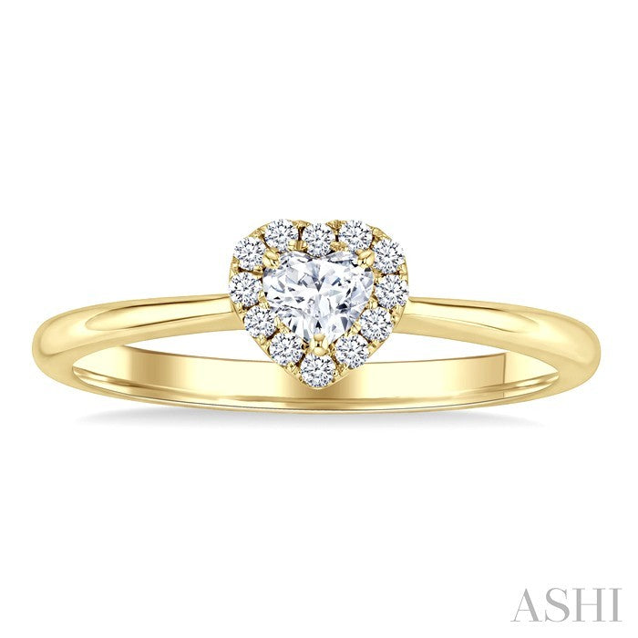 Heart Shape Halo Diamond Fashion Ring