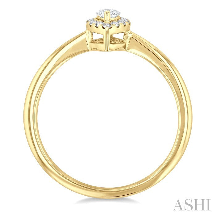 Marquise Shape Halo Diamond Fashion Ring