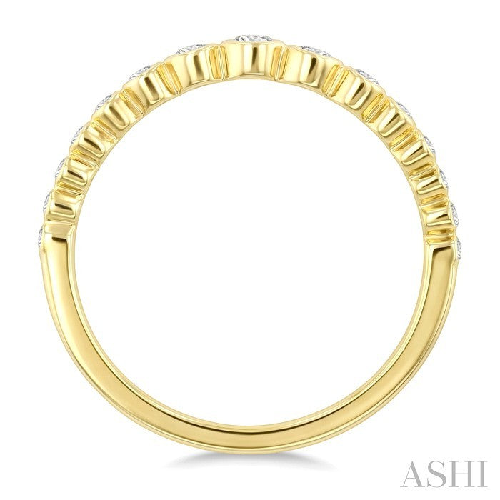 Wave Bezel Diamond Fashion Ring