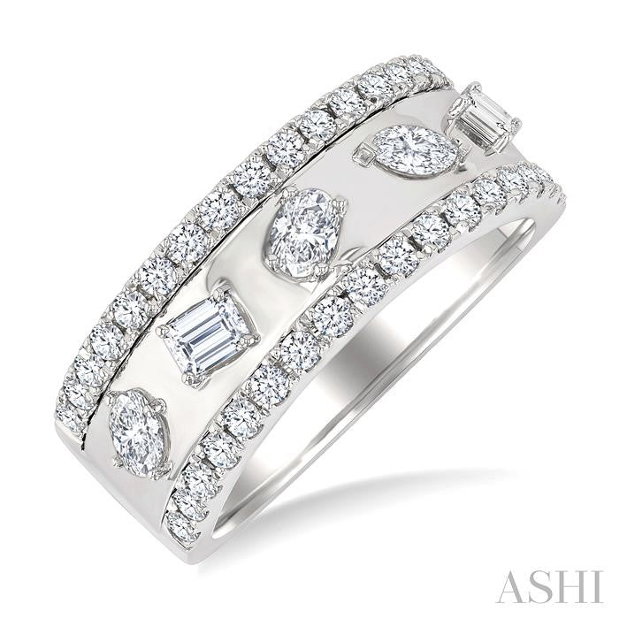 Bold Mixed Shape Diamond Fashion Band