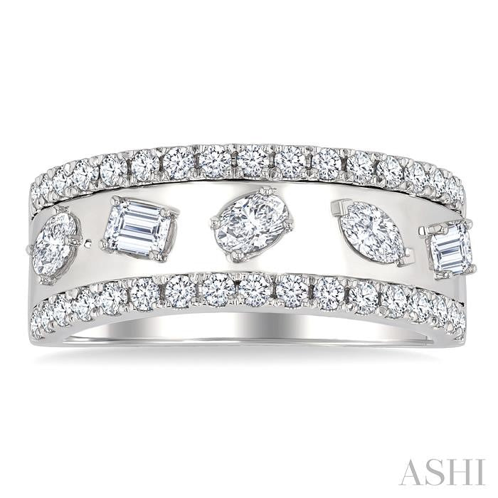 Bold Mixed Shape Diamond Fashion Band