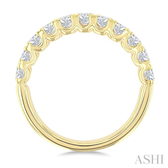Two Row Diamond Wedding Band