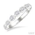 Oval Shape East-West Bezel Set Diamond Fashion Band