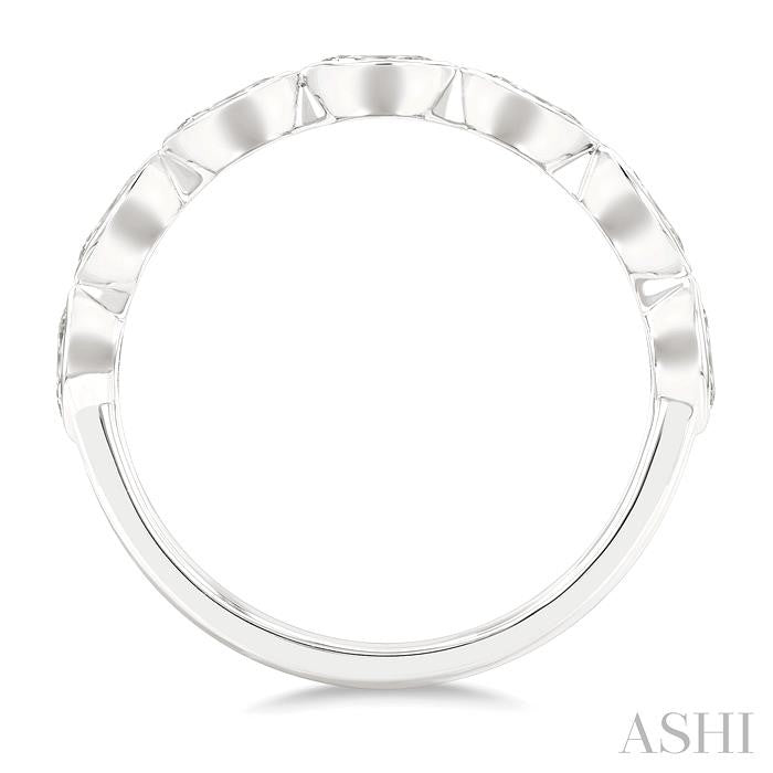 Marquise Shape East-West Bezel Set Diamond Fashion Band