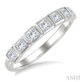 Princess Shape Bezel Set Diamond Fashion Band