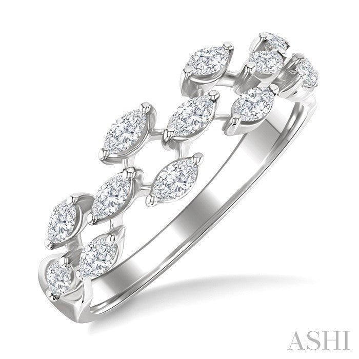 Marquise Shape Scatter Diamond Fashion Band
