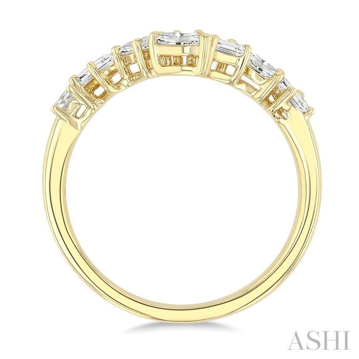 Chevron Mixed Shape Diamond Fashion Band