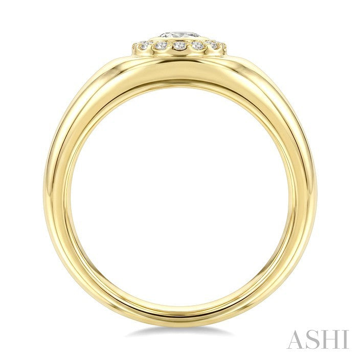Aeris Gold Cushion Shape Diamond Fashion Ring