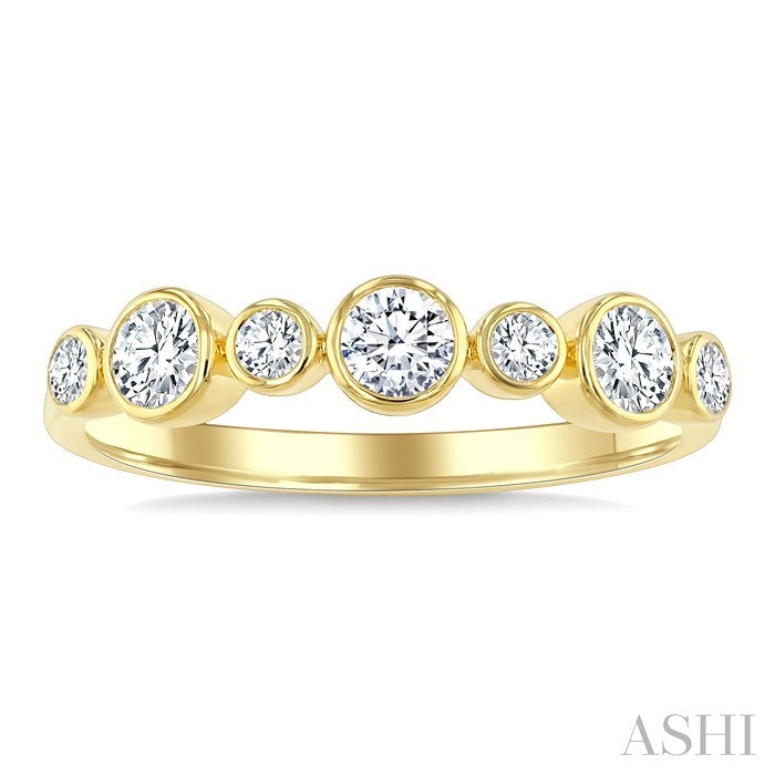 Round Shape Bezel Diamond Fashion Band