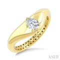 Pear Shape Curved Diamond Solitaire Ring
