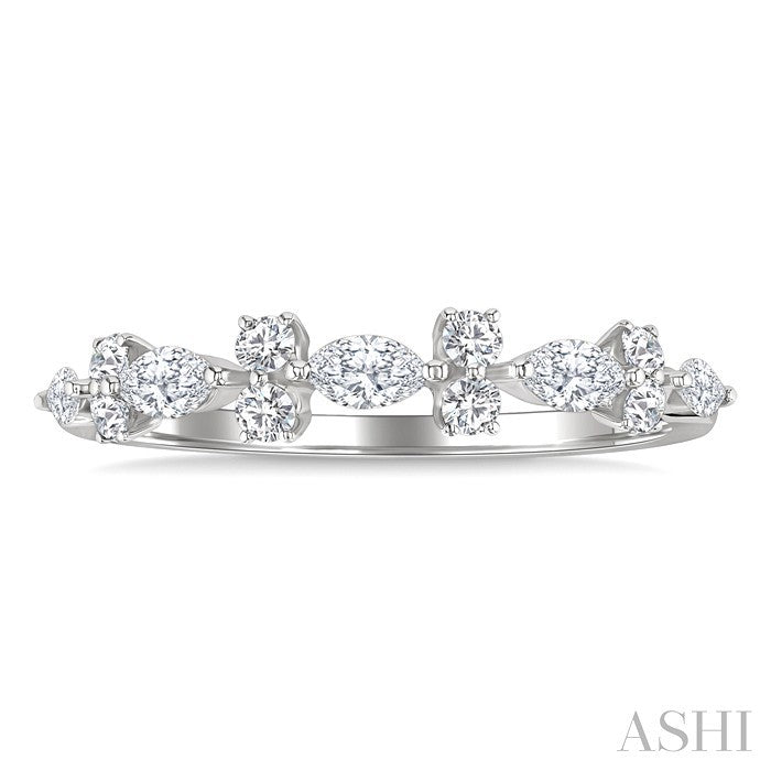 Marquise Shape Scatter Diamond Fashion Band