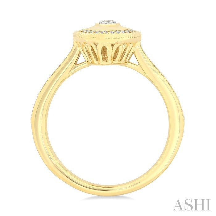 Pear Shape Art Deco Diamond Fashion Ring