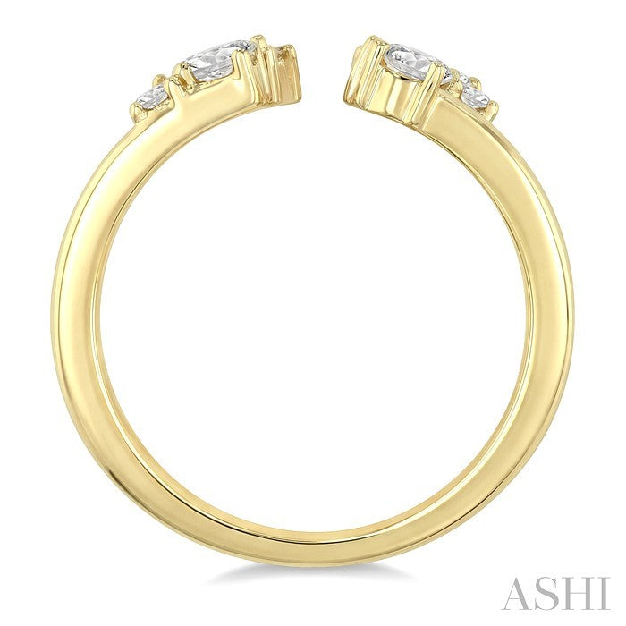 Mixed Shape Diamond Fashion Wide Band